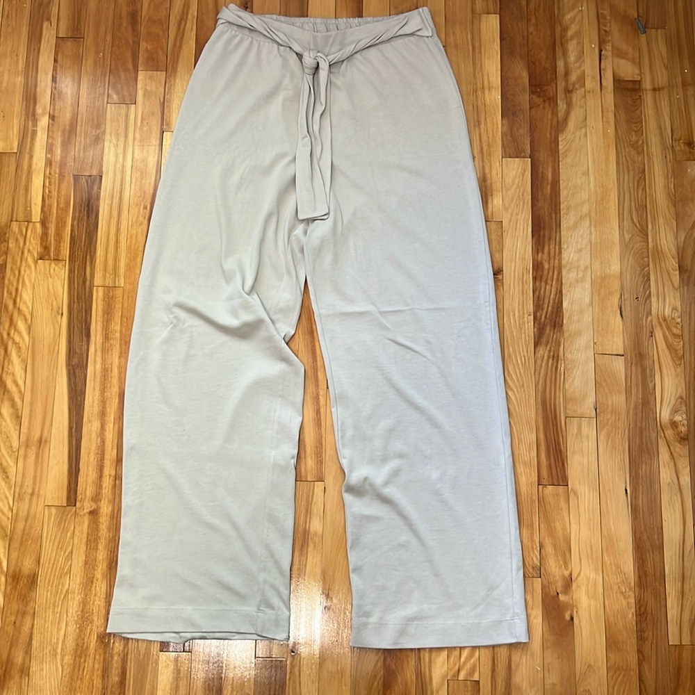 ZARA COTTON WIDE LEG PANTS